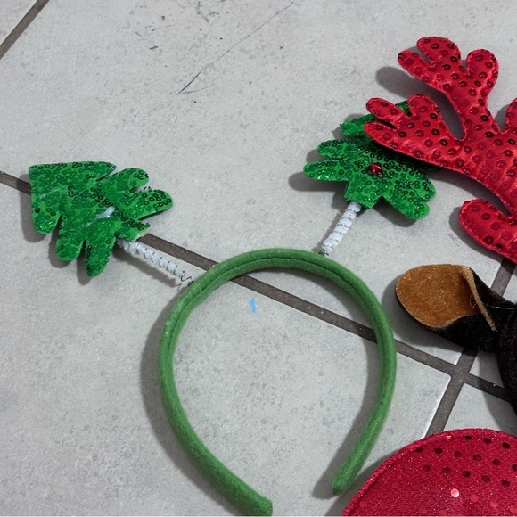 Festive Reindeer and Elf Headband Set for Kids - Picture 4 of 5